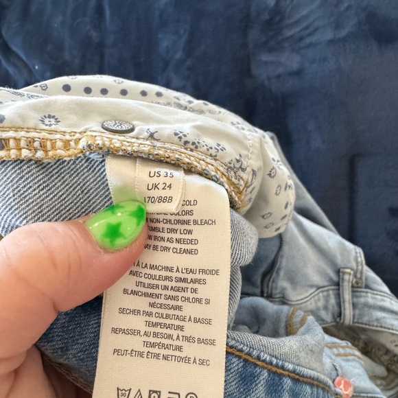 Free People We The Free CRVY High-Rise Vintage Straight Jeans size 35 - Picture 5 of 5